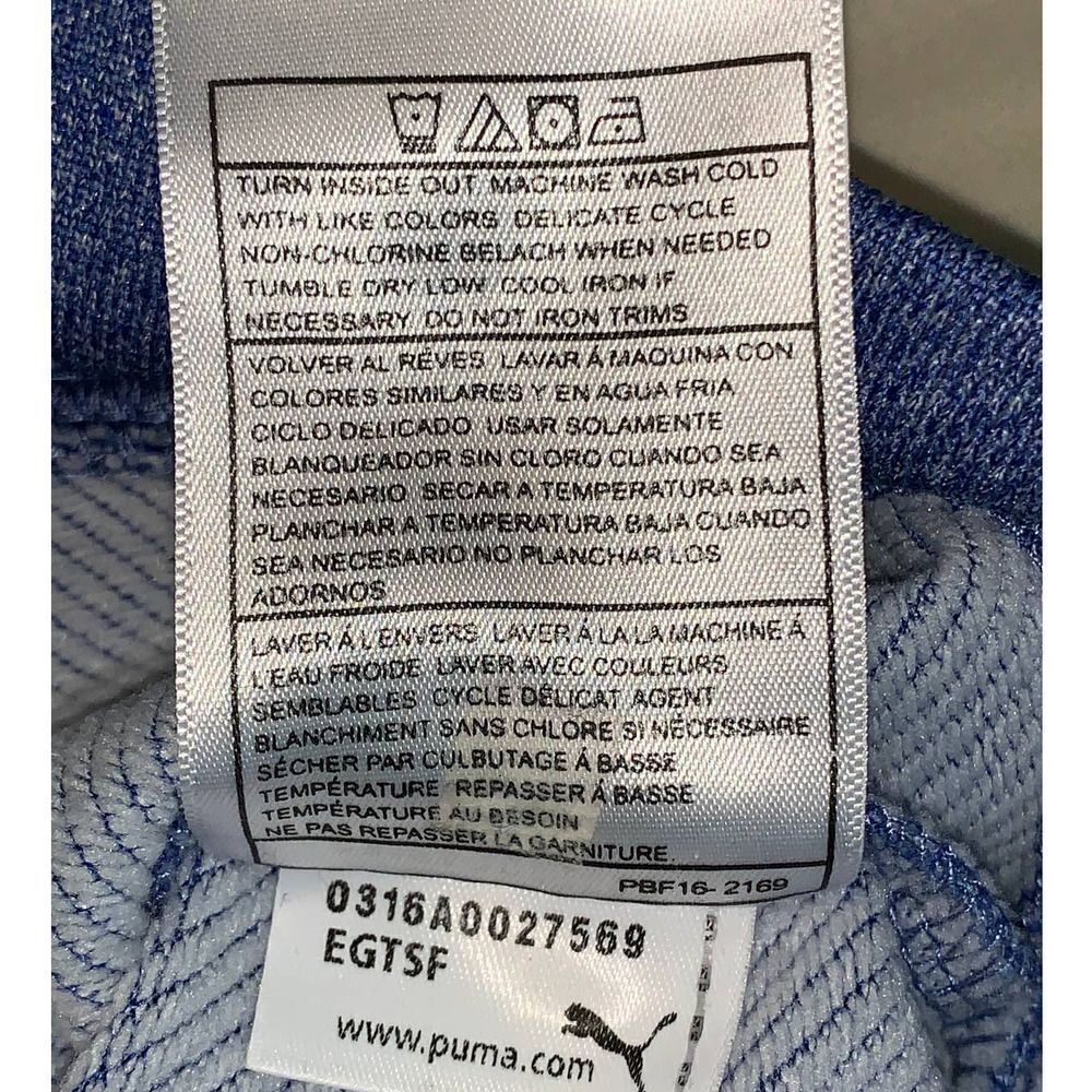 Puma Blue Heathered Boys Hoodie Size XL (18-20) - Picture 6 of 7
